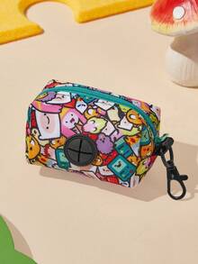 ADVENTURE TIME X SHEIN Set Harness dan Tali Hewan Peliharaan Motif Kartun, Termasuk Kalung dan Tas Penyimpanan Portabel, Panjang Harness Dapat Diatur, Tersedia Berbagai Ukuran, Cocok untuk Kucing dan Anjing, Adventure, BOM, Jake - MultiWarna - View 9