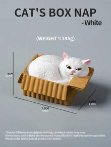 Joivida 快递盒里的猫咪迷你摆件 - 可爱的树脂桌面装饰品 - 彩色 - 查看 16