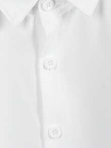 四件套男童绅士套装，包括海军蓝马甲、纯白衬衫、海军蓝长裤和可调节海军蓝条纹背带，非常适合生日派对、花童、婚礼等场合。 - 藏蓝色 - 查看 5