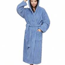 1pc Coral Fleece Hooded Bathrobe Home Clothes Bathrobe Robe Home Robe Home Clothes - Pink - View 2