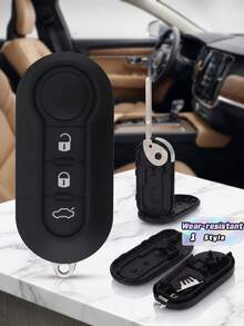 Bộ điều khiển từ xa chìa khóa xe hơi 3 nút có vỏ gập thay thế, phù hợp với Fiat 500 / Punto, chìa khóa điều khiển từ xa chống mài mòn, không cần chìa khóa. - 3 phím - Xem 1