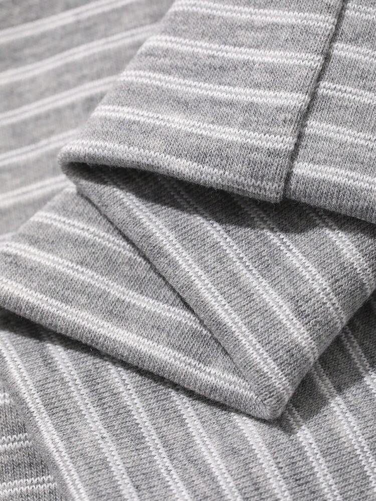Women Striped Top And Shorts Pajama Set