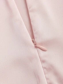Sweetra 时尚性感V领撞色蕾丝A字修身休闲吊带夏季连衣裙（女款） - 粉色 - 查看 6