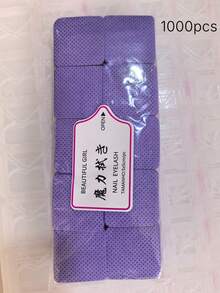 White 1000pcs/Purple 1000pcs/Pink 1000pcs Bags Of Lint Free Nail Cleaning Wipes, Nail Removal Pads, Eyelash Grafting Cleaning Wipes, Soft Non-Woven Fabric Acetone Nail Removal Pads, Used For Nail Preparation And Gel Nail Polish Removal, Lint Free Nail Gel Cleaning Wipes, Eyelash Grafting Cleaning Wipes, Water Free Nail Care Products, Suitable For Women And Girls' Daily Nail Care Cleaning And Nail Removal. - Multicolor - View 10