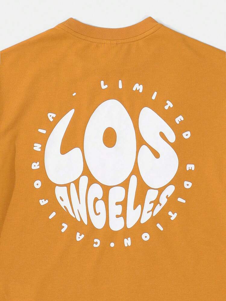 Oversized Tween Boys Los Angeles Limited Edition Graphic Tee Crew Neck Short Sleeve Casual Summer T-Shirt Age 10