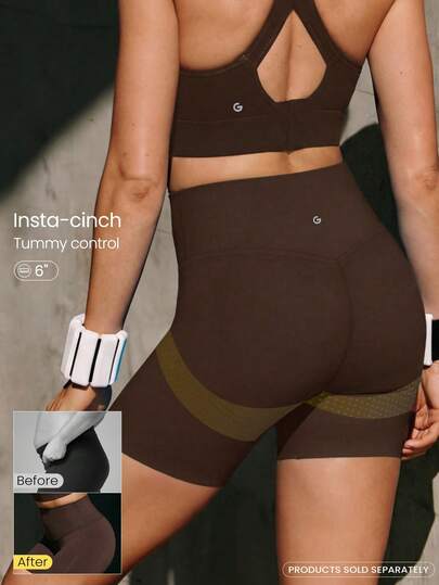 GLOWMODE Quần short thể thao FeatherFit™-Sculpt Ready Set 6 inch nâng mông, kiểm soát bụng, thích hợp cho chạy bộ, tập luyện thể dục cường độ trung bình.