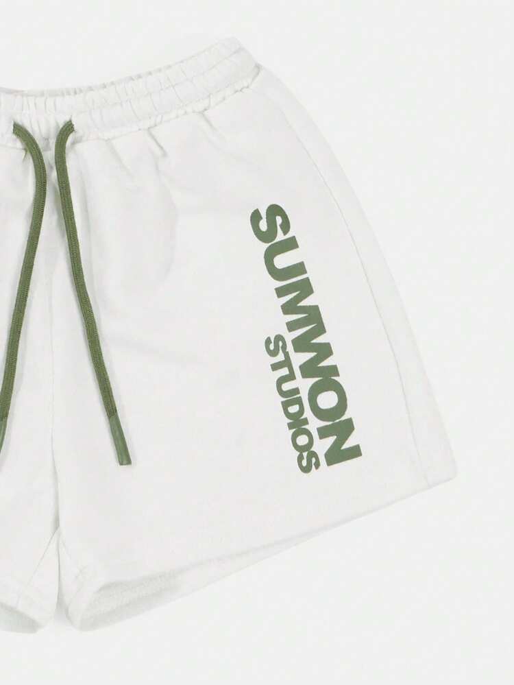 Studios Boys Crew Neck Sleeveless Vest Top And Drawstring Shorts Co-Ord Set Summer