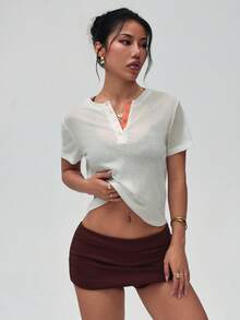 Easithlete Áo thun thể thao nữ nhẹ, gợi cảm, kiểu dáng thường ngày, thích hợp cho mùa xuân/hè. - trắng - Xem 6