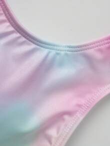 SHEIN 少女条纹印花吊带泳衣套装 - 彩色 - 查看 3