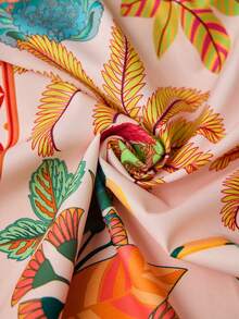 Travachic Plus Size Tropical Print Casual Vacation Shirt - Multicolor - View 15