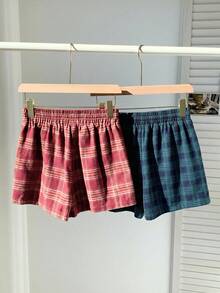Comfortcana Set de 2 shorts con parches de talla grande, para verano - Multicolor - Ver 3
