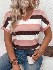 EMERY ROSE Plus Size T-Shirts - Multicolor - View 4