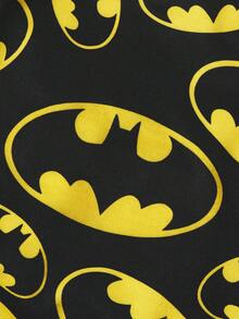 BATMAN X SHEIN 1 Buah Baju Hoodie Bermotif untuk Hewan Peliharaan, Pakaian Kucing, Pakaian Anjing, Ukuran XXS-XXXXL, Ekstra Kecil, Ekstra Besar, Kelelawar, Logo, Keren. - Hitam - View 3