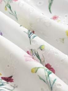 Qadelle Đầm hoa thêu rỗng thanh lịch dành cho nữ, thích hợp cho kỳ nghỉ. - Nhiều màu - Xem 6