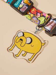 ADVENTURE TIME X SHEIN Set Harness dan Tali Hewan Peliharaan Motif Kartun, Termasuk Kalung dan Tas Penyimpanan Portabel, Panjang Harness Dapat Diatur, Tersedia Berbagai Ukuran, Cocok untuk Kucing dan Anjing, Adventure, BOM, Jake - MultiWarna - View 8