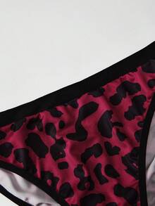 Quần bikini nữ họa tiết da báo thoải mái - Màu Hồng Tươi - Xem 3