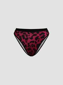 Quần bikini nữ họa tiết da báo thoải mái - Màu Hồng Tươi - Xem 1