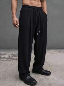 DAZY Quần dài cạp chun màu đen trơn - màu đen - Xem 8