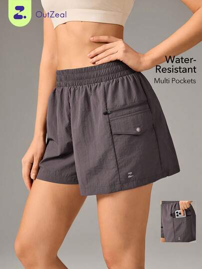 OutZeal Quần short nữ dã ngoại mùa hè đi bộ đường dài cắm trại chống nước nhẹ với nhiều túi quần dưới dã ngoại