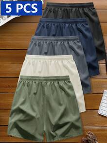 Manfinity Homme 5pcs/Set Men's Spring Summer Sports Shorts Casual Shorts - Multicolor - View 2