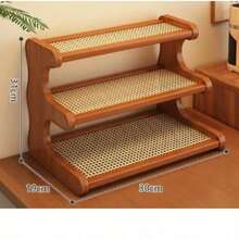 The Kitchen Storage Rack Adopts A New Chinese Style Multifunctional Design, Integrating High-End Dining Table Storage Rack, Tea Cup Rack, And Living Room Storage And Organizing Rack Functions. Suitable For Office, Living Room, Bedroom And Other Spaces, It Can Also Be Used As A Decorative Gift For Friends And Family, With Dual Purposes Of Room Decoration And Dining Table Decoration. - Multicolor - View 11