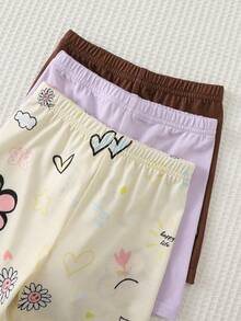 Cozy Pixies 6件套女婴碎花针织柔软圆领短袖上衣和松紧腰短裤套装 - 彩色 - 查看 7