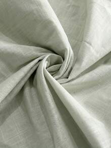 Easowa Bộ đồ nữ 2 mảnh màu mơ, chất liệu 100% cotton, dáng rộng, gồm áo sơ mi cổ đứng tay ngắn cánh dơi vạt bất đối xứng và quần dài, kiểu dáng thanh lịch, phù hợp cho công sở, đi làm và mặc thường ngày, thích hợp cho mùa xuân/hè. - màu xanh lá - Xem 5