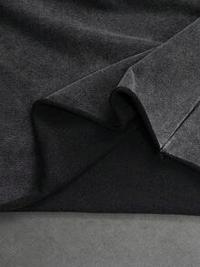 SLATEMANN Áo thun nam cổ tròn tay raglan ngắn tay kiểu dáng thường ngày - màu đen - Xem 6