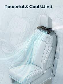 Teckwe Car Mounted Electric Fan, Fixed Behind Front Seats, Suitable For Rear Seat Use - A - View 2
