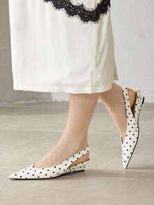 MOTF PREMIUM Tacones de punta fina con tira trasera para mujer, para el Día de San Valentín, zapatos de primavera, tacones para vacaciones de primavera, Pascua, baile de graduación y Navidad - Blanco 3 - Ver 5