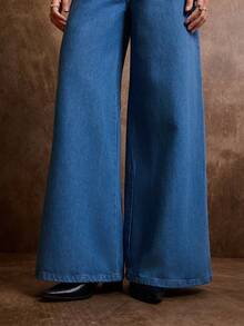 Daynim Women's Street Fashion Loose Fit Pocket Jeans - Light Wash - View 6