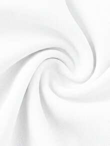 GlowEve CURVE 大码纯色拼接条纹翻边下摆T恤 - 白色 - 查看 6