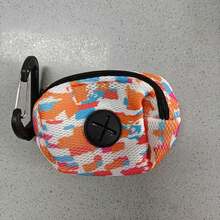 1pc Pet Walking Printed Trash Bag Dispenser, Fashion Dog Poop Clean-Up Bags, Leash Clip On Waste Bag Holder - Multicolor - View 11