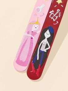 ADVENTURE TIME X SHEIN 两件套多功能高精度不锈钢眉镊，可爱实用的化妆美容工具套装，居家必备，斜口尖头和尖鼻夹，包含睫毛镊和脱毛镊，可用于去除面部毛发、内生毛发和碎片，也可作为假睫毛嫁接工具，冒险必备。 - 彩色 - 查看 4