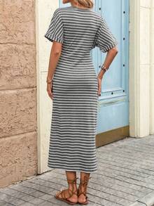 l, ropa de verano para mujer, vestido de verano, ropa de playa, vestido casual, ropa de vacaciones, ropa de trabajo, ropa para concierto campestre, ropa de oficina, ropa de verano para mujer - Gris Oscuro - Ver 3