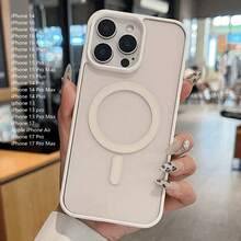 Transparent Magnetic Phone Case, Compatible With IP 17 Pro Max, 16, 15, 14, 13 Pro Plus Max, Apple IP Air. Shock-Absorbing Protective Cover. - White - View 12
