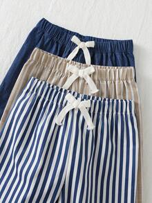 Cozy Pixies Set de 3 pantalones elásticos para bebé niño con cinta decorativa, cómodos y versátiles - Multicolor - Ver 3