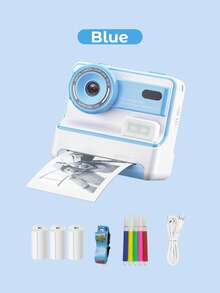 Teckwe Kids Instant Print Camera, 1080P Digital Camera With Zero Ink Thermal Printer, Portable Photo Camera For Children, Selfie Camera With Print Paper, Birthday Gift For Girls Boys - Multicolor - View 8