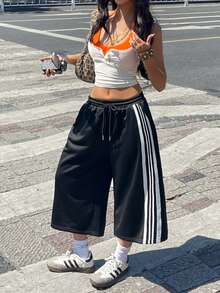 Coolane 女士春夏街头风复古水洗做旧舒适牛仔效果黑色短裤 - 黑色 - 查看 2