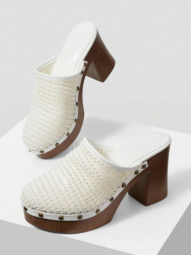 WOMEN STUDDED PLATFORMS & WEDGE SANDALS SUMMER SHOES