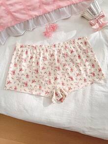 PetitDoll Calzoncillos tipo bóxer con estampado floral pequeño para tallas grandes - Multicolor - Ver 3