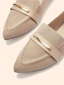 CUCCOO BASICS Flat Slip-On Shoes, Minimalist Style, Slimming, Versatile, Professional Women Shoes - Apricot - View 3