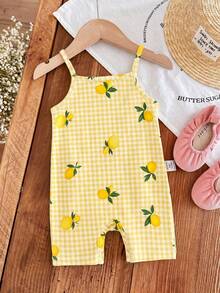 Bộ áo liền quần họa tiết hoạt hình thường ngày cho bé gái, thích hợp cho mùa xuân và mùa hè. - Nhiều màu - Xem 7