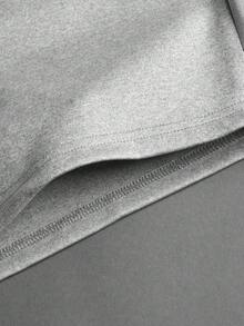 STYNVO Quần short nam in chữ, cạp chun có dây rút và túi. - Màu Xám nhạt - Xem 6