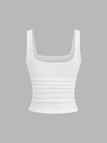 Sweetra Nuovo completo casual estivo da spiaggia, elegante, slim fit, versatile, set da 3 pezzi in tinta unita per le donne, adatto per uso quotidiano - Multicolore - Visualizzare 3