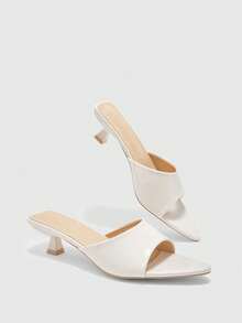 CUCCOO BIZCHIC Giày sandal cao gót thời trang nữ, kiểu dáng nhẹ nhàng với khóa cài bằng da bóng, phù hợp cho cả bốn mùa, đi làm hàng ngày, lễ hội, dã ngoại, công sở. - Gạo nếp trắng - Xem 9