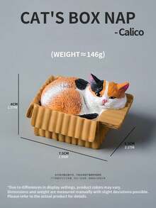 Joivida 快递盒里的猫咪迷你摆件 - 可爱的树脂桌面装饰品 - 彩色 - 查看 17