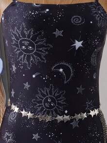Swim Vcay Bañador una pieza con estampado de sol y luna - Multicolor - Ver 4