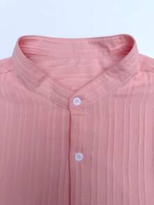 Surfspeed Bộ áo sơ mi và quần short mùa hè dáng casual, tay ngắn, cài cúc phía trước. - Hồng - Xem 4