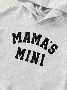 SHEIN Bộ 2 món cho bé trai gồm áo không tay có mũ và quần short cạp chun, chất liệu mềm mại, in chữ. - Màu Xám nhạt - Xem 8